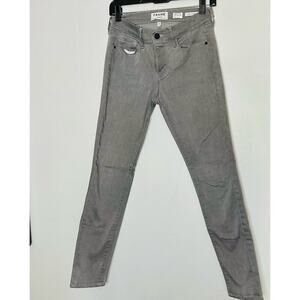 FRAME Women's Gray Denim Jeans Le Skinny de Jeanne Cuffed Skinny Jeans Size 27
